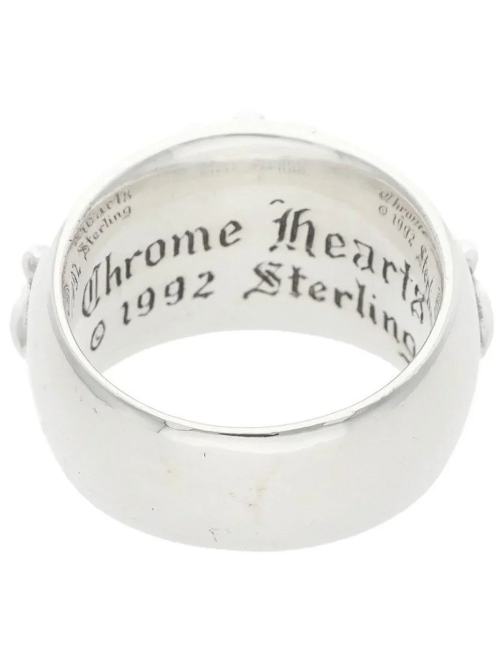 Chrome Hearts Flrl Floral Cross Silver Ring